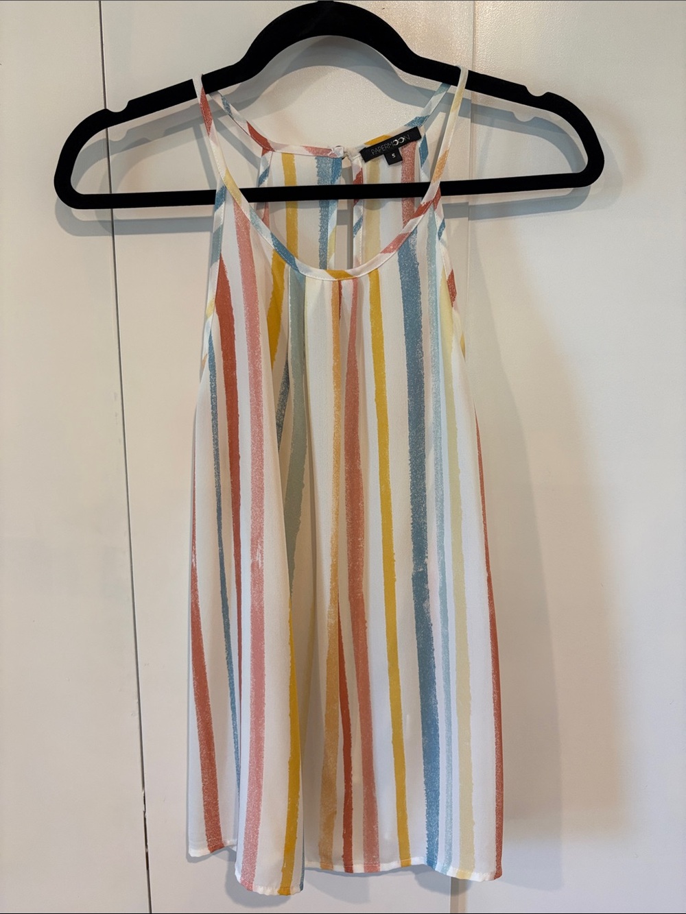 Papermoon White Multicolor Striped Halter Cami - Picture 3 of 6